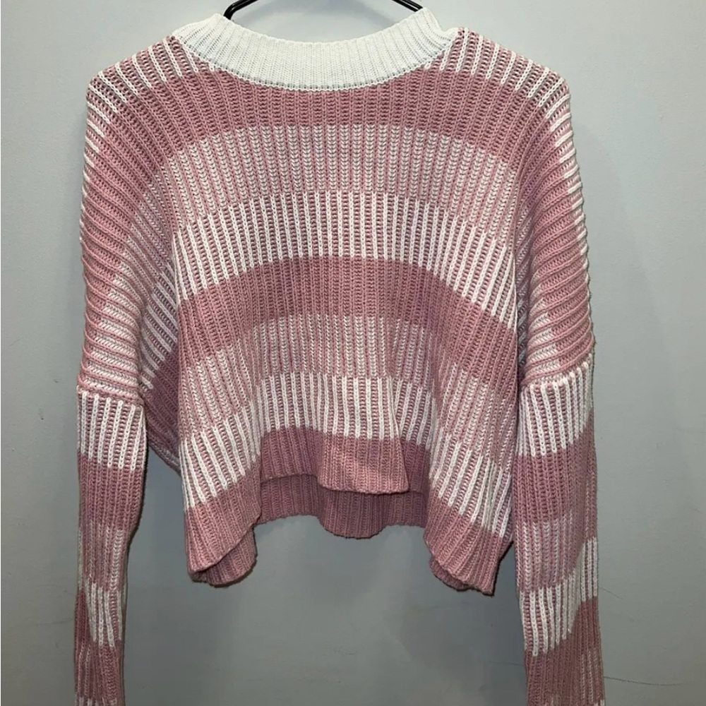 Sincerely Jules Pink and White Striped Sweater
